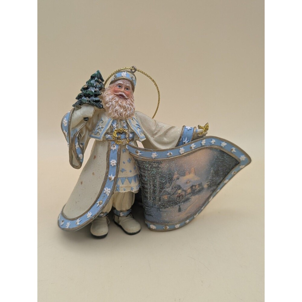 Vintage Thomas Kinkade  Christmas Ornament Frosty Eve Santa Heirloom 2003 AS IS*